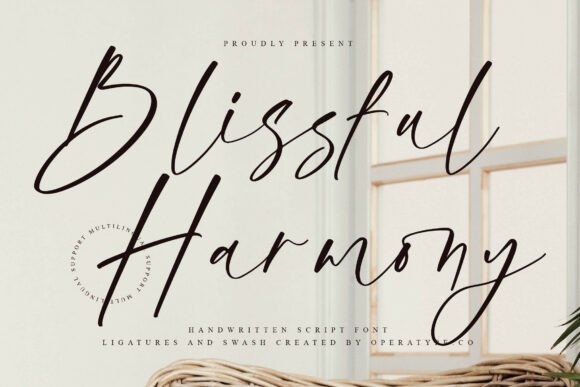 Blissful Harmony: Elegant Script Font