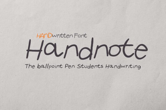 Handnote: A Handwritten Font for Web Design