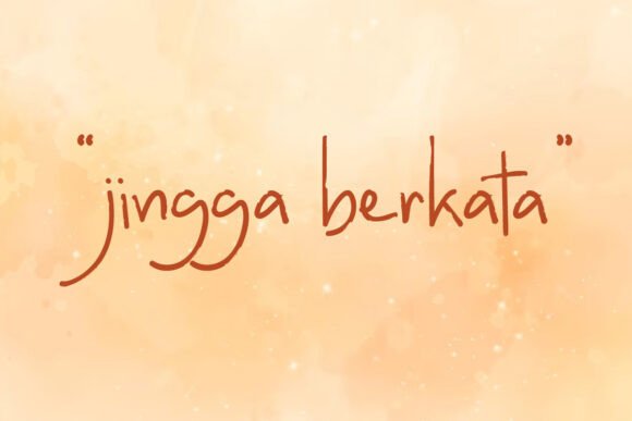 Jingga Berkata: A Textured Script Font