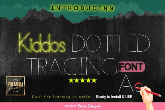 Kiddos Learning Dotted Font