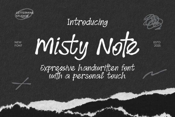 Misty Note: A Handwritten Font for Editorial Charm
