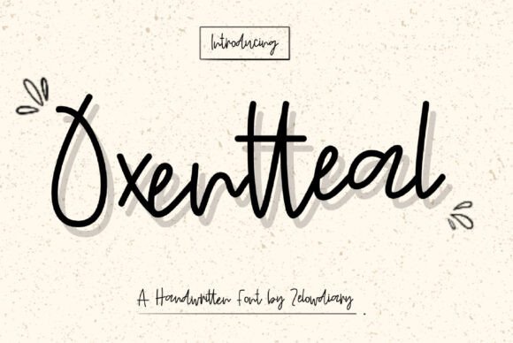 Oxentteal: A Handwritten Font for Crafters