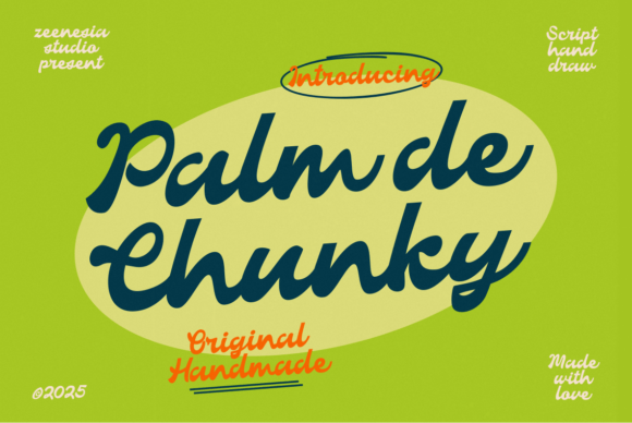 Palmdechunky: A Bold Script Font