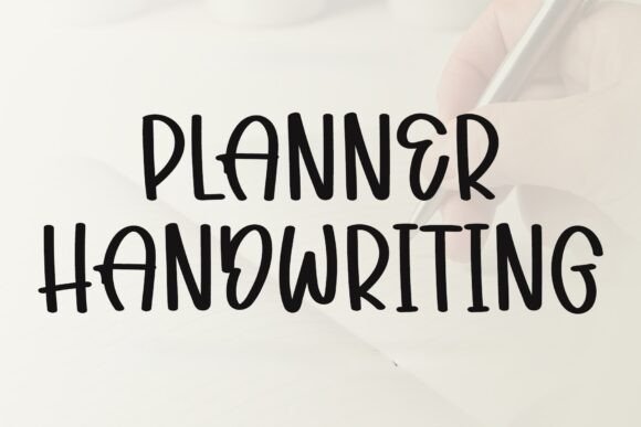 Planner Handwriting Font