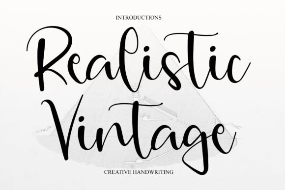 Realistic Vintage Font for Elegant Design