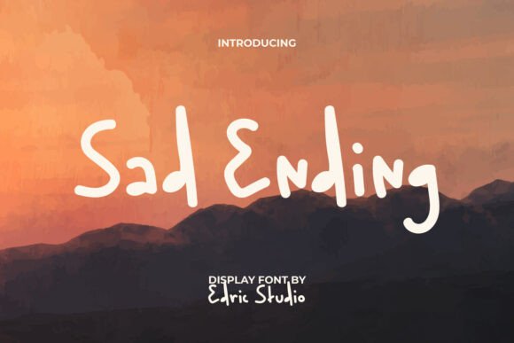 Sad Ending Font: Romantic Script for Editorial Design